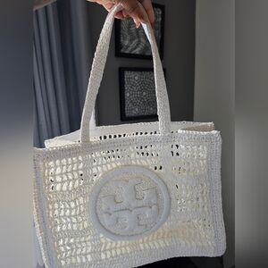 White Woven Tote Bag